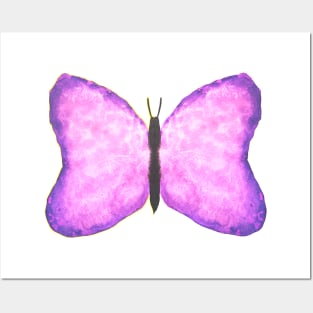 watercolour butterfly watercolor butterflies pinkand purple butterfly Posters and Art
